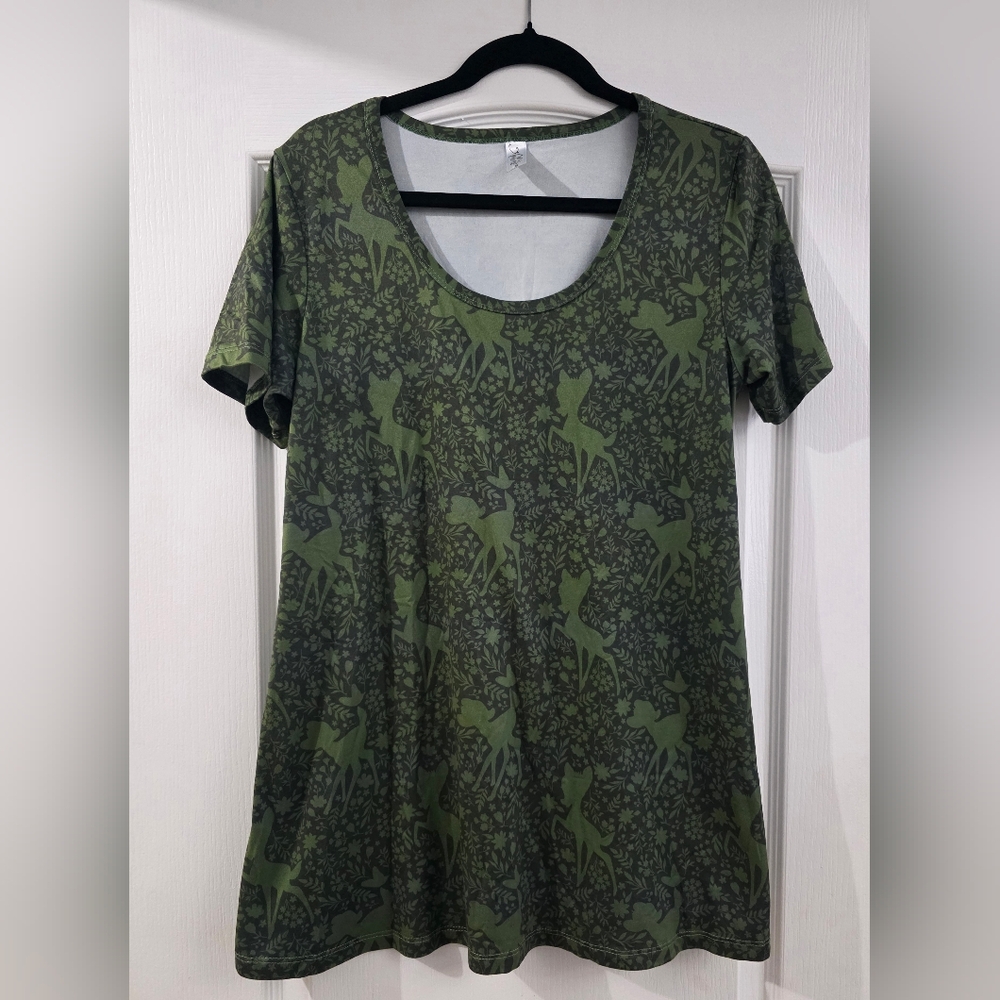 Ambrie Disney Bambi Patterned Women's Tunic Top